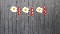 Bacon and Eggs Garland, Bacon and Eggs Banner, Breakfast Garland, Breakfast Banner, Photo Prop