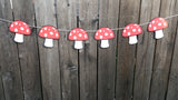 Mushroom Garland, Mushroom Banner, Woodland Banner, Woodland Garland, Nursery Decoration, Photo Prop