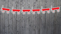 Red Wagon Garland, Red Wagon Banner, Red Wagon Birthday, Red Wagon Decorations, Red Wagon Nursery