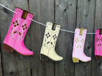COWGIRL PARTY GARLAND - Cowgirl Boot Garland Cowgirl Boot Banner Cowgirl Garland Cowgirl Banner Cowgirl Birthday Cowgirl Cowgirl Decorations
