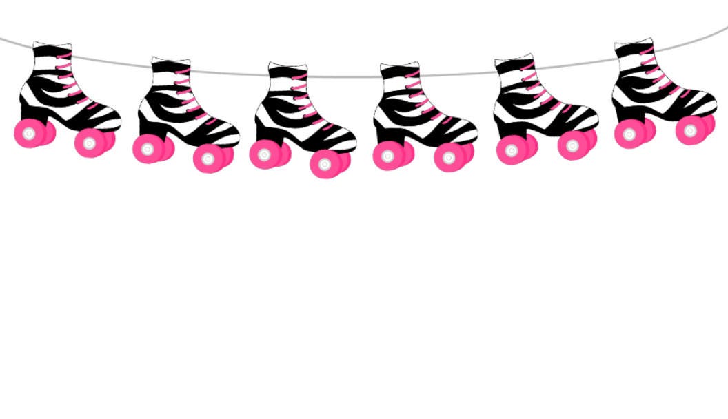 Roller Skate Garland, Roller Skate Banner, Roller Skate Party Banner, Roller Skate Decorations, Roller Skate Party Sign