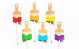 Paint Brush Cupcake Toppers, Paint Party Cupcake Toppers, Art Party Cupcake Toppers, Painting Cupcake Toppers, Paintbrush Cupcake Toppers