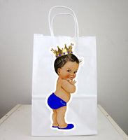 Prince Goody Bags, Prince Baby Shower Favors, Princess Goody Bags, Princess Baby Shower, Gold Crown Bags