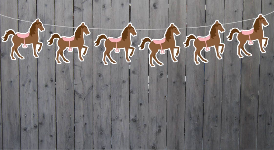 Horse Garland, Horse Banner, Cowgirl Garland, Cowgirl Banner, Cowgirl Birthday, Horse Decorations, Photo Prop