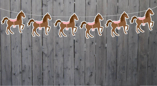 Horse Garland, Horse Banner, Cowgirl Garland, Cowgirl Banner, Cowgirl Birthday, Horse Decorations, Photo Prop