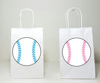 Baseball Goody Bags, Baseball Favor Bags, Baseball Gift Bags, Baseball Goodie Bags, Blue Baseball, Pink Baseball, Baseball Gender Reveal