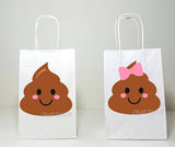 Cute POOP Goody Bags, Cute Poop favor Bags, Cute Poop Birthday Party Bags
