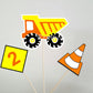 Dump Truck Cupcake Toppers, Construction Party Cupcake Toppers