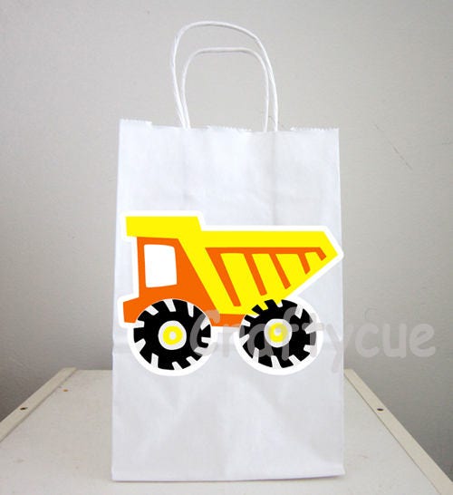 Dump Truck Goody Bags, Dump Truck Goody Bags, Construction Birthday Goody Bags, Construction Goody Bags