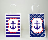 Anchor Goody Bags, Nautical Goody Bags, Nautical Favor Bags, Nautical Gift Bags