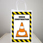 Under Construction Bags, Construction Cone Bags, Construction Birthday Goody Bags, Construction Goody Bags