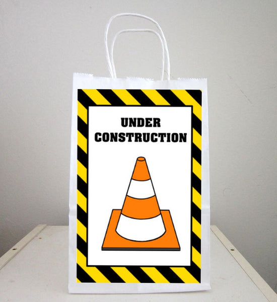Under Construction Bags, Construction Cone Bags, Construction Birthday Goody Bags, Construction Goody Bags