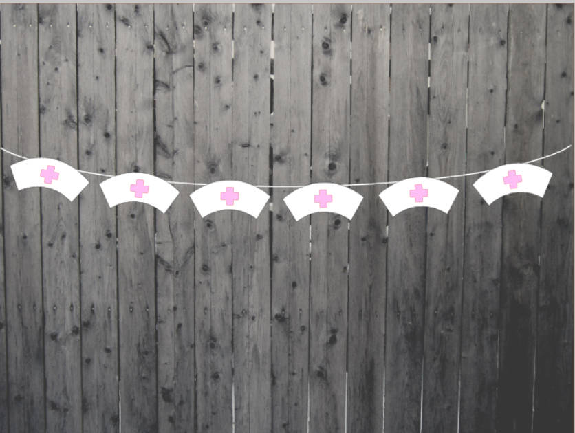 Nurse Hat Cupcake Toppers, Nurse Cupcake Toppers, Nurse Birthday, Nurse Party, Nurse Decorations