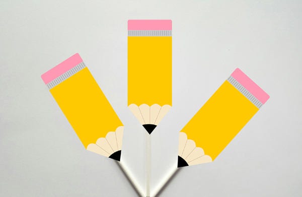 Pencil Cupcake Toppers, School Cupcake Toppers, Back to school cupcake toppers