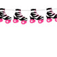 Roller Skate Cupcake Toppers - Pink and Black Zebra Print