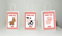 FARM ANIMAL Goody Bags, Cow Goody Bags, Horse Goody Bags, Pig Goody Bag, Farm Birthday Party, farm centerpiece, balloon centerpiece bag