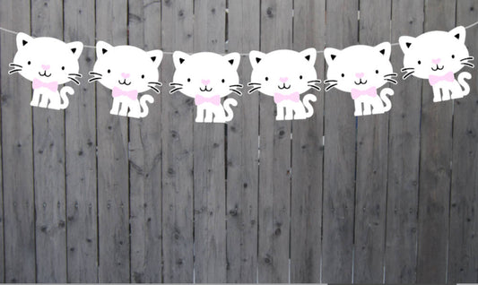 Cat Cupcake Toppers, Kitty Cat Cupcake Toppers, White Cat Cupcake Toppers