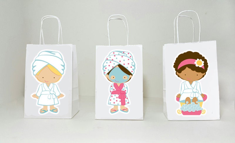 Spa Goody Bags, Spa Favor Bags, Spa Party Bags, Spa Birthday Party, Spa Favors, Pedicure Goody Bags