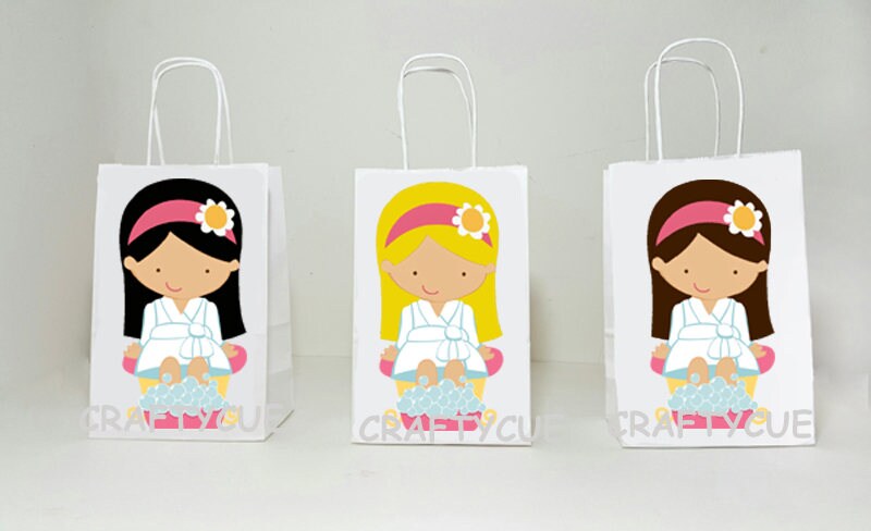Spa Goody Bags, Spa Favor Bags, Spa Party Bags, Spa Birthday Party, Spa Favors, Pedicure Goody Bags 82220529A