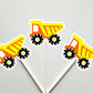 Dump Truck Cupcake Toppers, Construction Party Cupcake Toppers