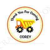 Dump Truck Cupcake Toppers, Construction Party Cupcake Toppers
