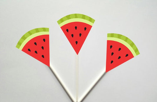 Watermelon Cupcake Toppers