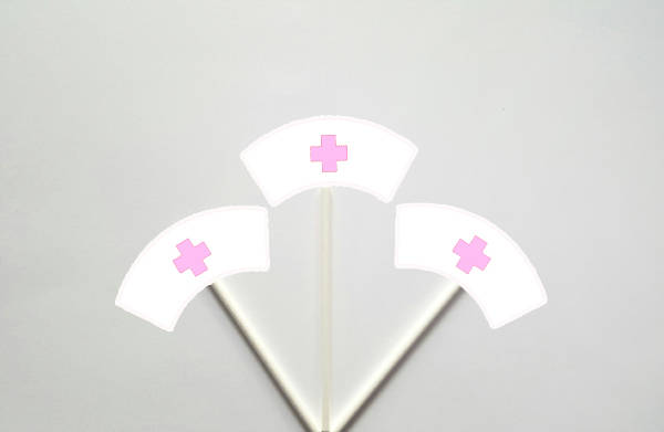 Nurse Hat Cupcake Toppers, Nurse Cupcake Toppers, Nurse Birthday, Nurse Party, Nurse Decorations