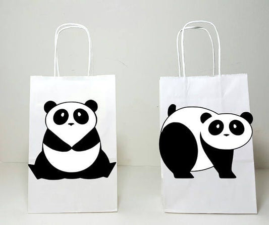 Panda Bear Goody Bags, Panda Bear Favor Bags. Panda Bear Gift Bags