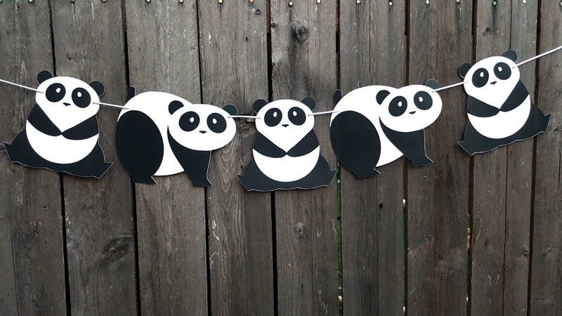 Panda Bear Cupcake Toppers