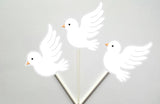 Dove Cupcake Toppers, Wedding Cupcake Toppers, Dove Decorations