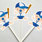 Baseball Baby Shower Cupcake Toppers