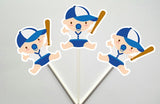 Baseball Baby Shower Cupcake Toppers