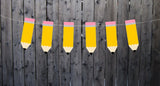 Pencil Cupcake Toppers, School Cupcake Toppers, Back to school cupcake toppers