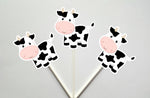 Cow Cupcake Toppers, Farm Animal Cupcake Toppers, Farm Birthday Cupcake Toppers, Animal Cupcake Toppers