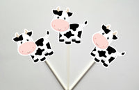 Cow Cupcake Toppers, Farm Animal Cupcake Toppers, Farm Birthday Cupcake Toppers, Animal Cupcake Toppers