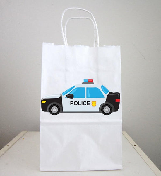 Police Car Goody Bags, Police Car Favor Bags, Police Car Gift Bags, Police Car Birthday, Police Car Party Bags