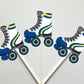 Roller Skate Cupcake Toppers - 80's party, 80's Cupcake Toppers, Birthday party, Colorful Roller Skate Cupcake Toppers (311171121A)