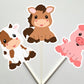 Farm Animal Cupcake Toppers, Farm Birthday Cupcake Toppers, Animal Cupcake Toppers