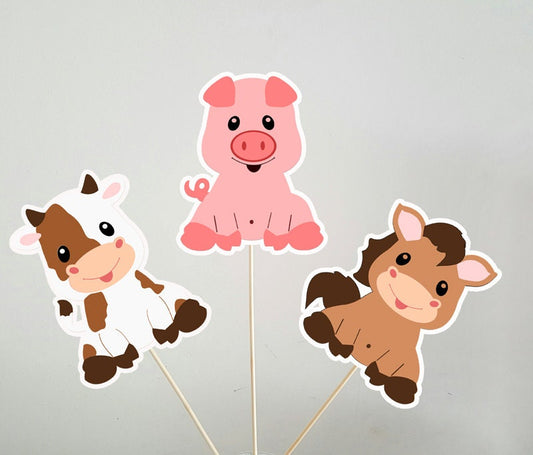 Cow Goody Bags, Horse Goody Bags, Pig Goody Bags, Farm Animal Goody Bags - Farm Birthday Party, farm centerpieces, balloon centerpiece bags