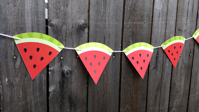 Watermelon Garland, Watermelon Banner, Watermelon Decoration, Fruit Banner,  Fruit Garland, Barbecue Party