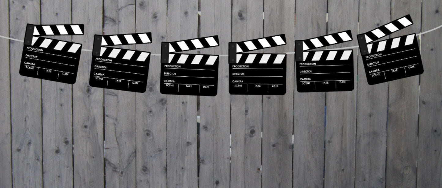 Movie Party Garland, Movie Party Banner, Popcorn Banner, Popcorn Garland, Photo Prop