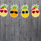 Pineapple Cupcake Toppers, Pineapple Cake Topper, Luau Cupcake Toppers, Fruit Cupcake Toppers, Hawaiian Cupcake Toppers