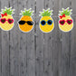 Pineapple Garland, Pineapple Banner, Tiki Banner, Aloha Banner, Hawaii Banner, Tropical Banner