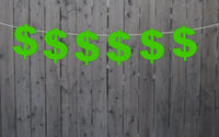 Dollar Sign Garland, Dollar Sign Banner, Money Banner, Money Garland, Hip Hop Banner, Hip Hop Garland, Hip Hop Party, Cash Money, Photo Prop