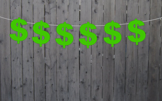 Dollar Sign Garland, Dollar Sign Banner, Money Banner, Money Garland, Hip Hop Banner, Hip Hop Garland, Hip Hop Party, Cash Money, Photo Prop