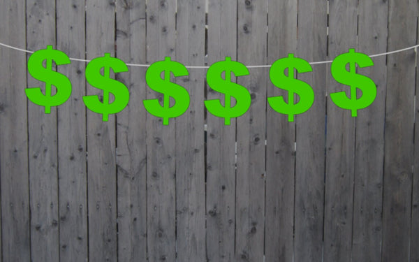 Dollar Sign Garland, Dollar Sign Banner, Money Banner, Money Garland, Hip Hop Banner, Hip Hop Garland, Hip Hop Party, Cash Money, Photo Prop