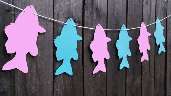 Fish Banner, Fishing Garland, Fishing Party, Fish Garland, fish Baby Shower, Fishing Birthday Party, Fish Banner, Fish Gender Reveal Banner