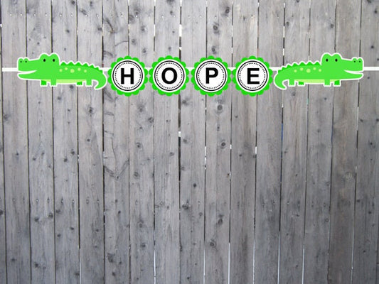 Alligator Garland, Alligator Banner, Alligator Birthday, Alligator Baby Shower, Alligator Decorations, Alligator Party Supplies, Photo Prop