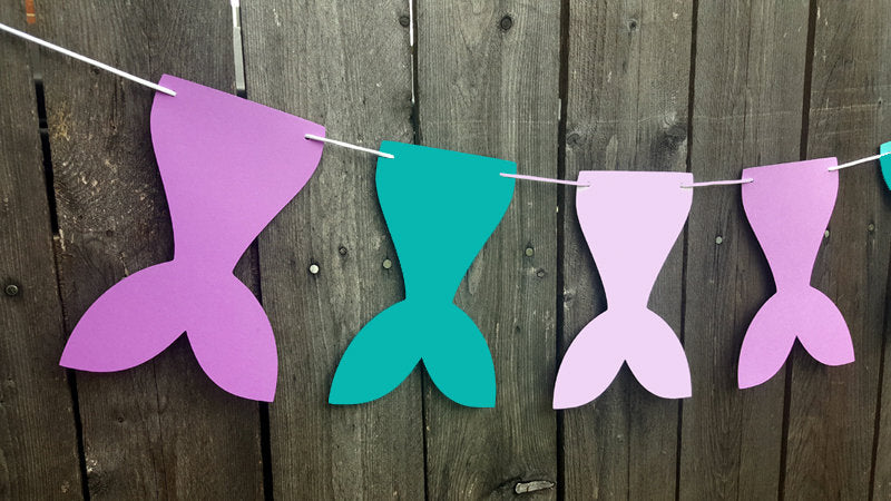 Mermaid Tail Banner, Mermaid Tail Garland, Mermaid Party Garland, Merm – CRAFTY CUE