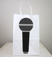Microphone Goody Bag, Singing Birthday, Music Birthday, Rock Star Birthday Party Favor, Goody, Gift Bags